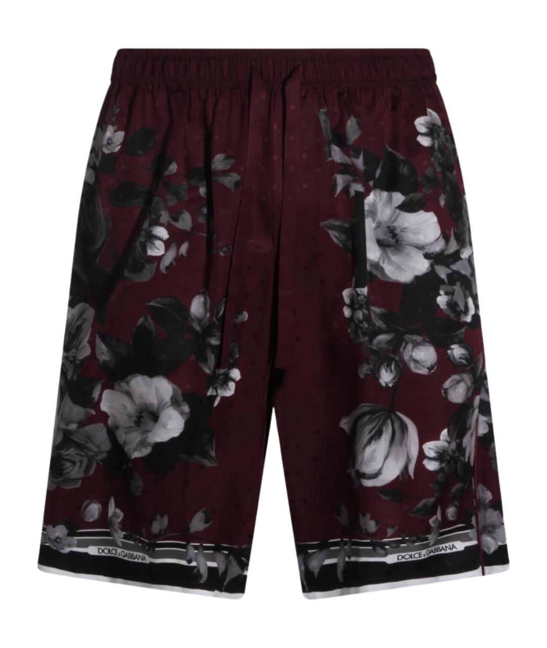 DOLCE&GABBANA Бордовые шорты, фото 1
