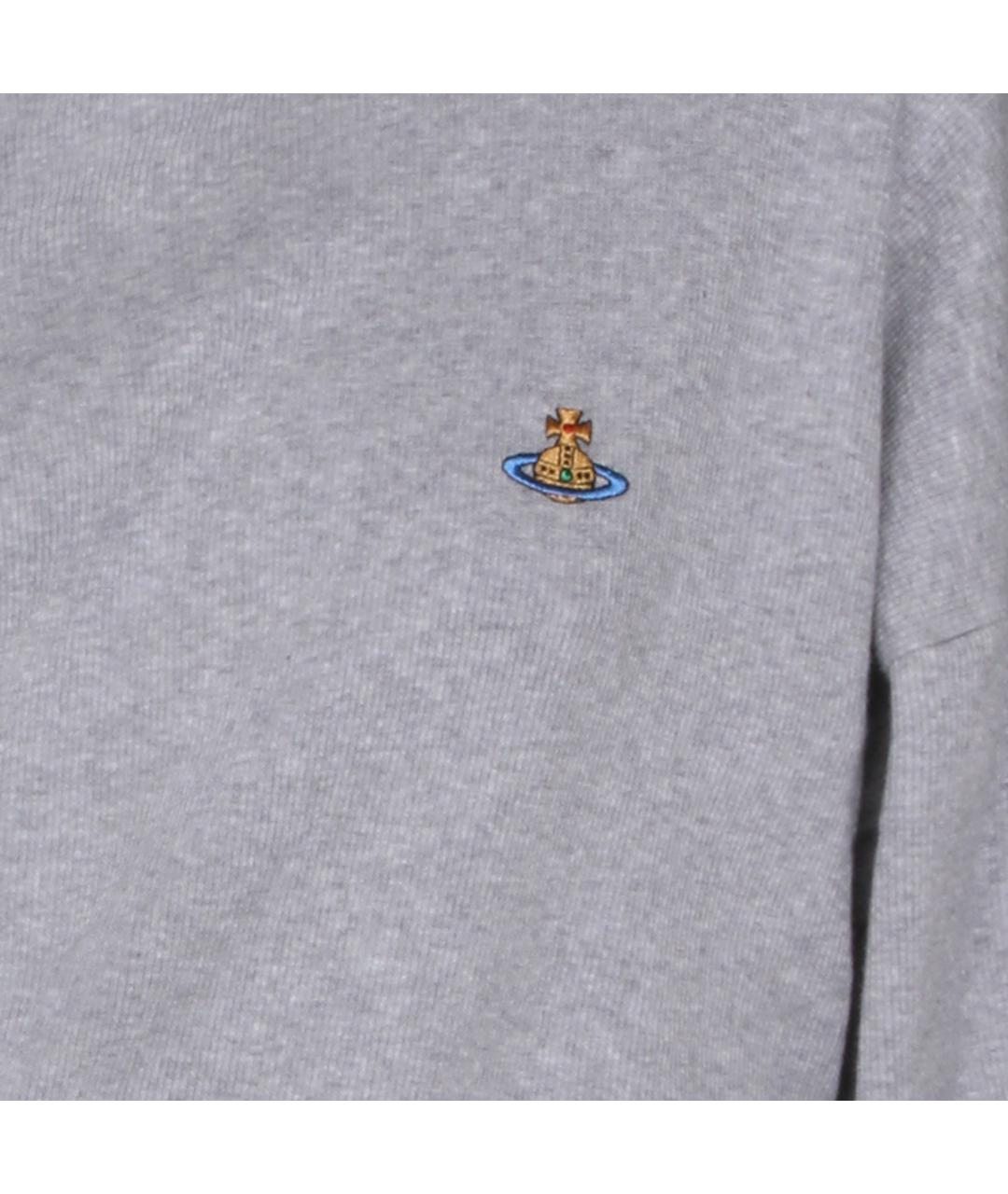 VIVIENNE WESTWOOD Серый хлопковый джемпер / свитер, фото 3