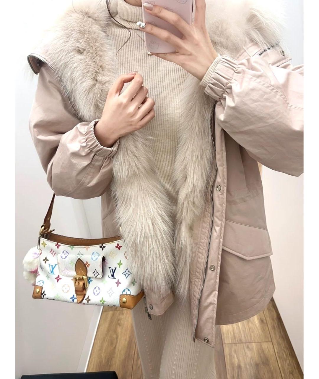 LOUIS VUITTON Белая кожаная сумка через плечо, фото 4