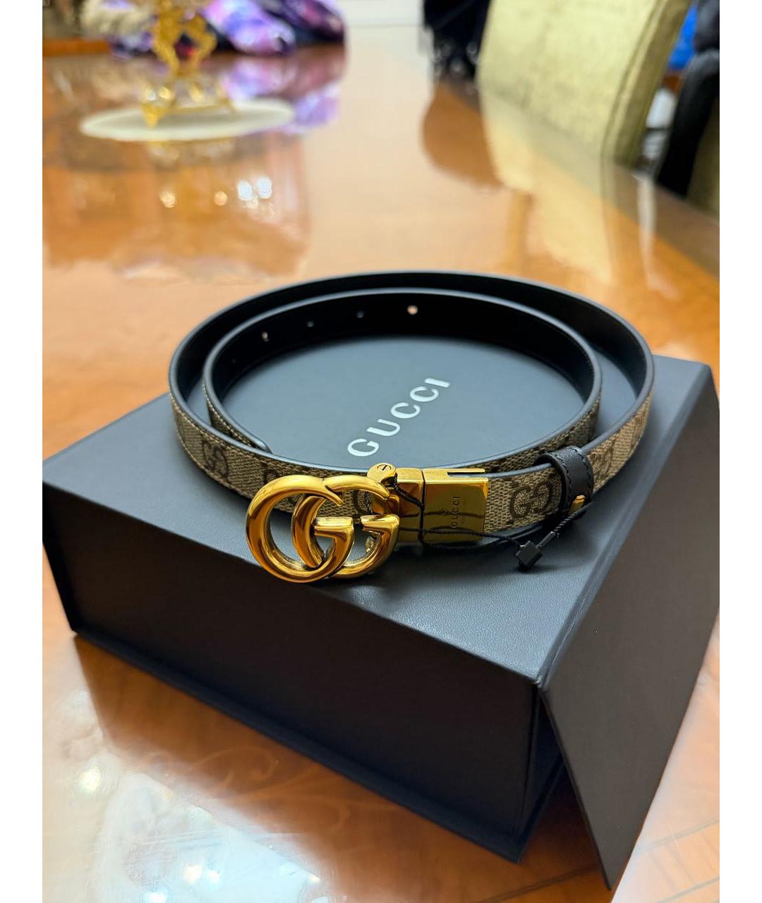 GUCCI Черный кожаный ремень, фото 9