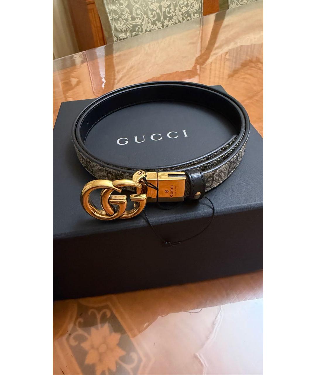 GUCCI Черный кожаный ремень, фото 7