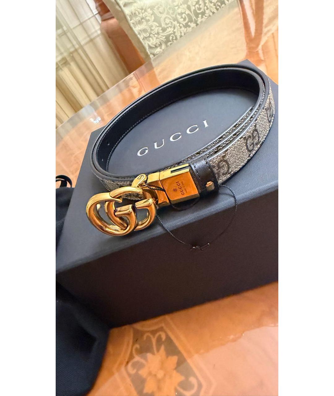 GUCCI Черный кожаный ремень, фото 8