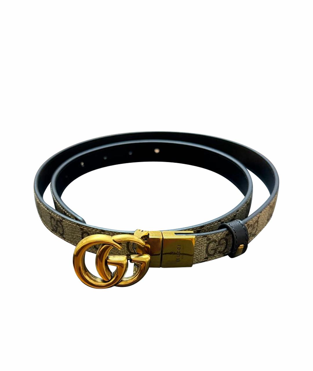 GUCCI Черный кожаный ремень, фото 1