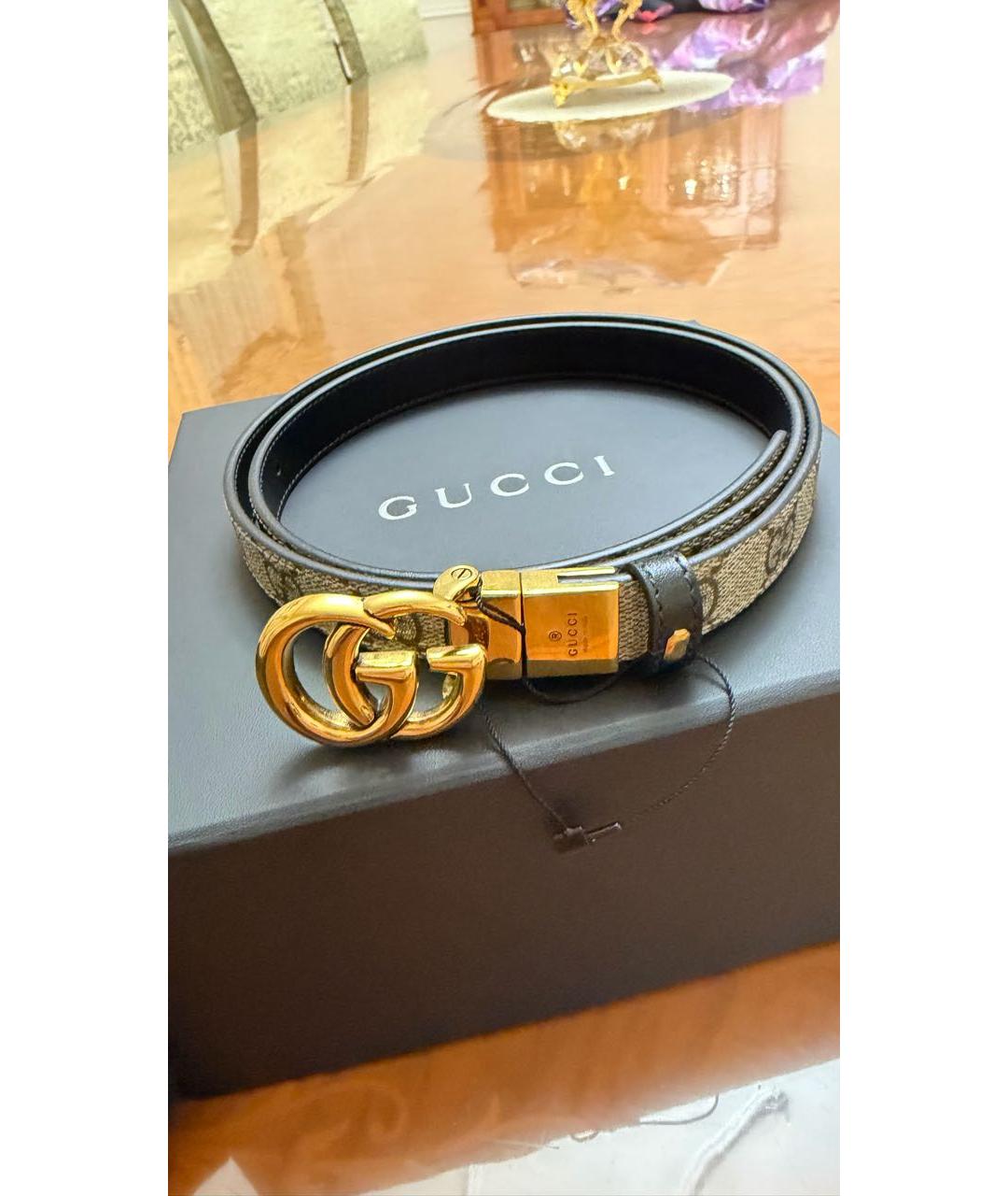 GUCCI Черный кожаный ремень, фото 4