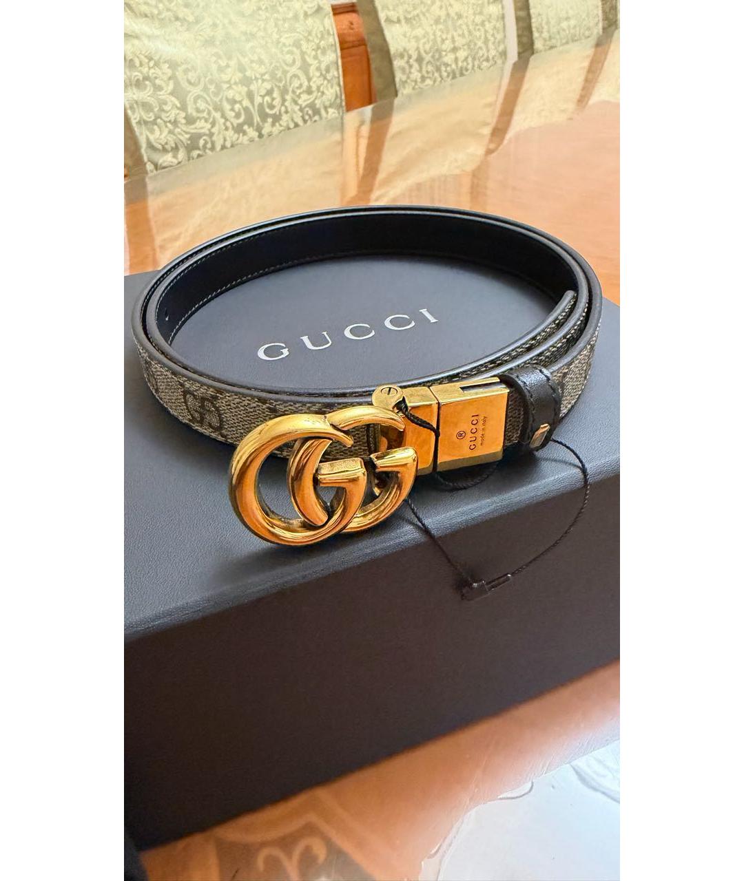 GUCCI Черный кожаный ремень, фото 5