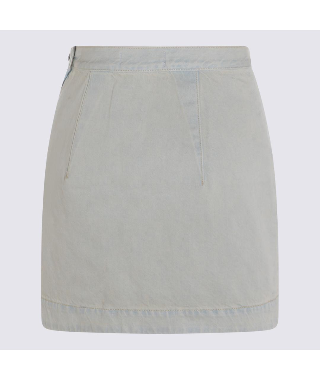 VIVIENNE WESTWOOD Голубая хлопковая юбка мини, фото 2