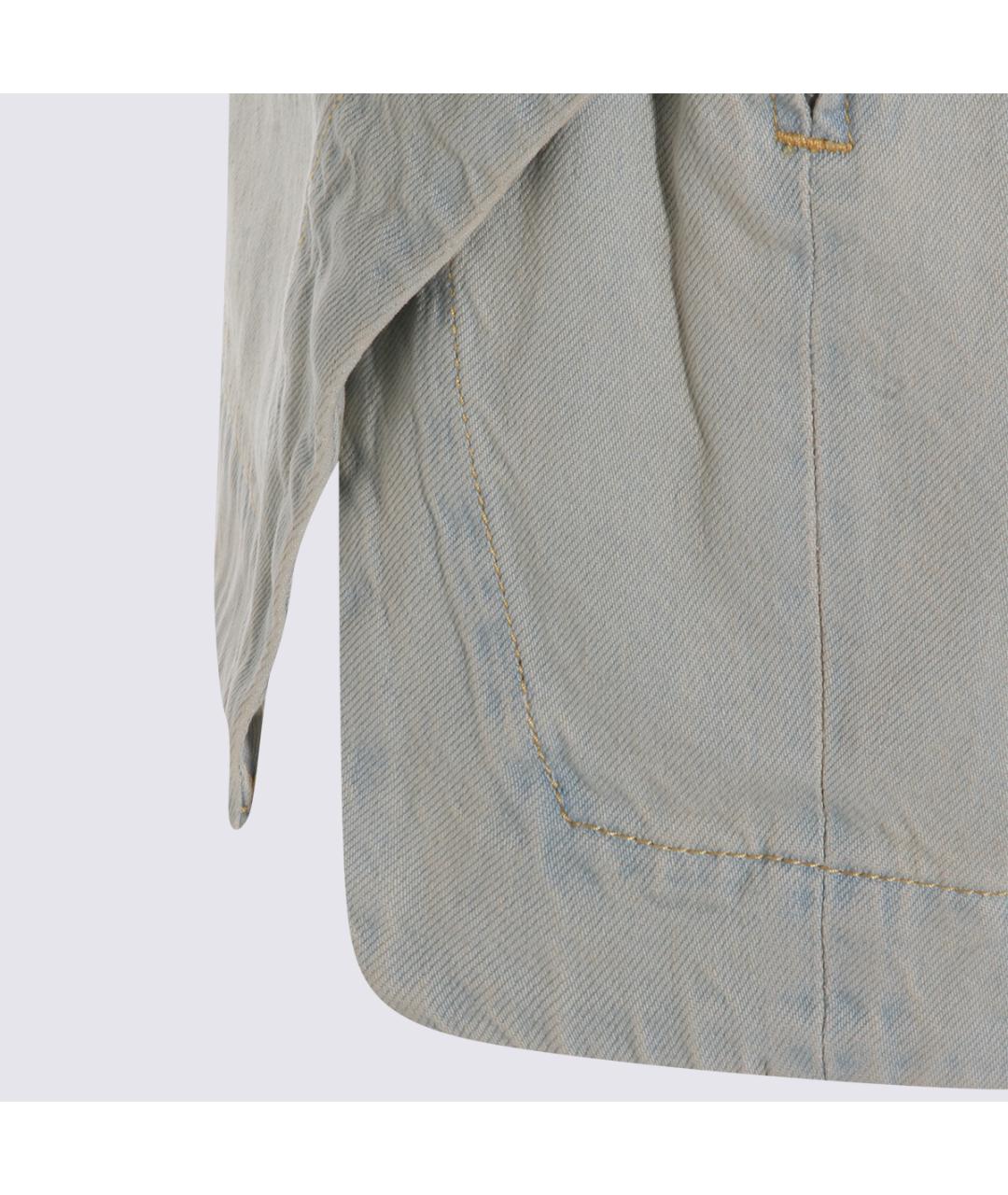 VIVIENNE WESTWOOD Голубая хлопковая юбка мини, фото 4