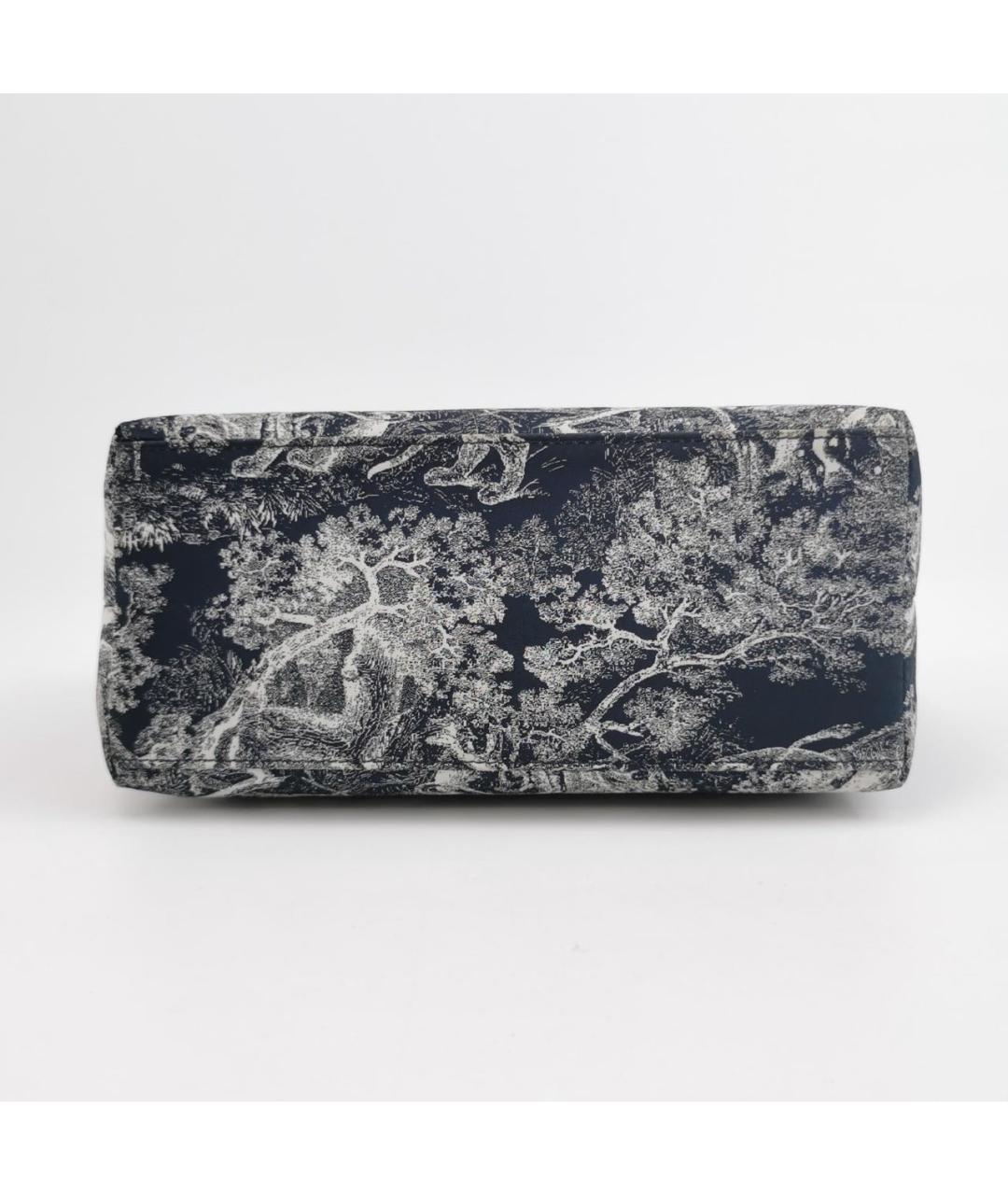 CHRISTIAN DIOR Темно-синяя тканевая сумка с короткими ручками, фото 8