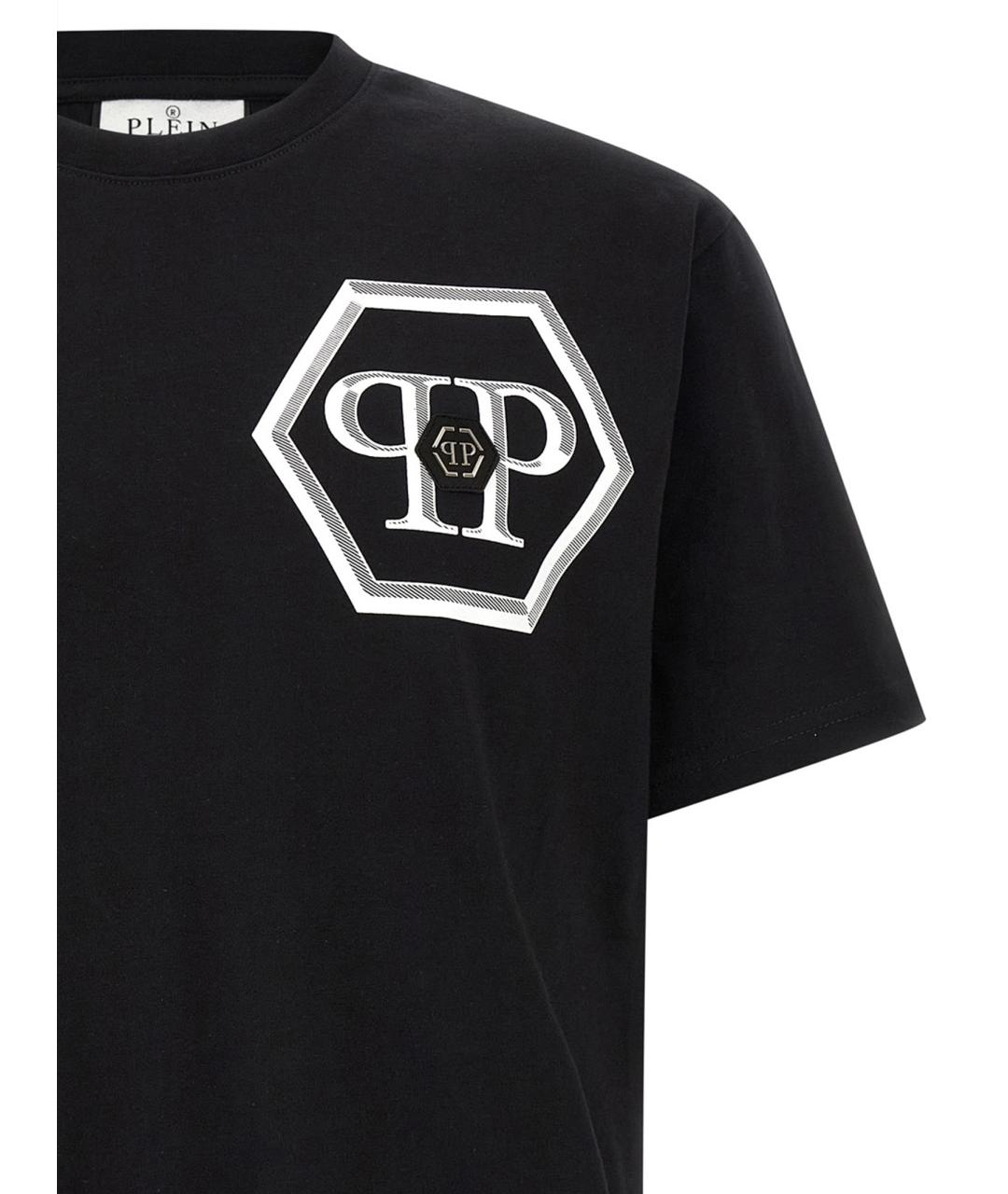 PHILIPP PLEIN Черная хлопковая футболка, фото 3