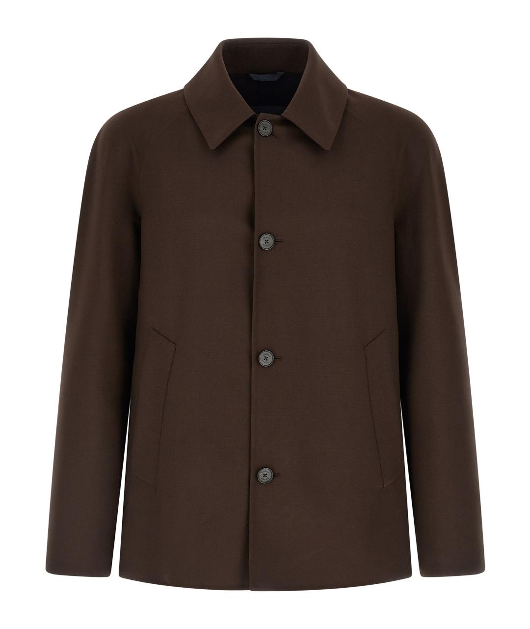 HERNO Коричневая шерстяная куртка, фото 1