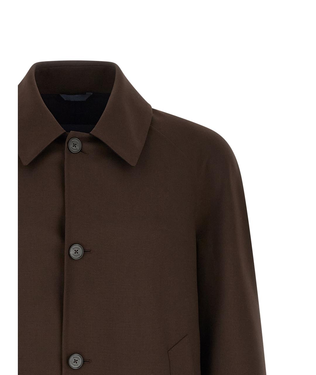 HERNO Коричневая шерстяная куртка, фото 3