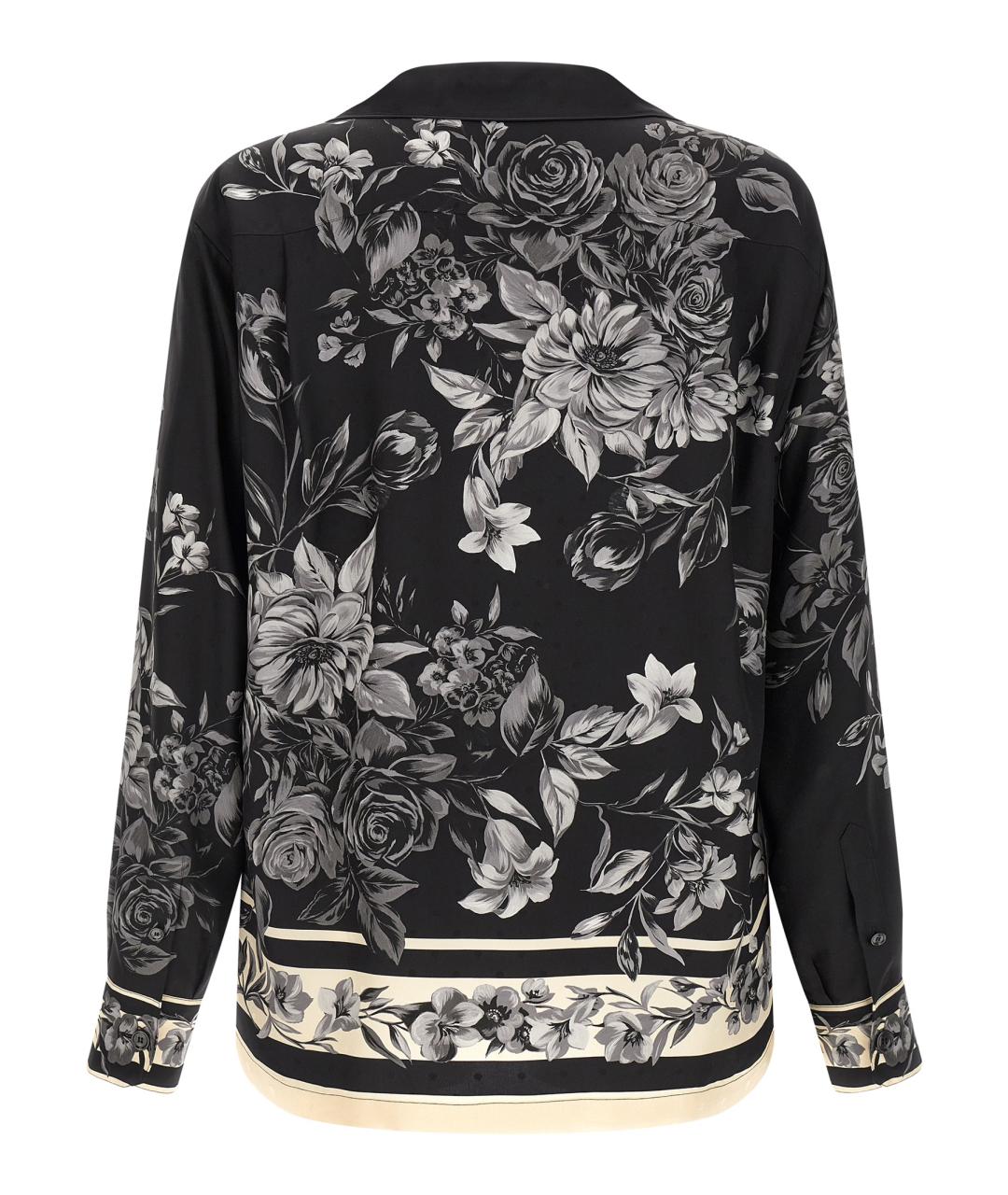 DOLCE&GABBANA Черная шелковая кэжуал рубашка, фото 2