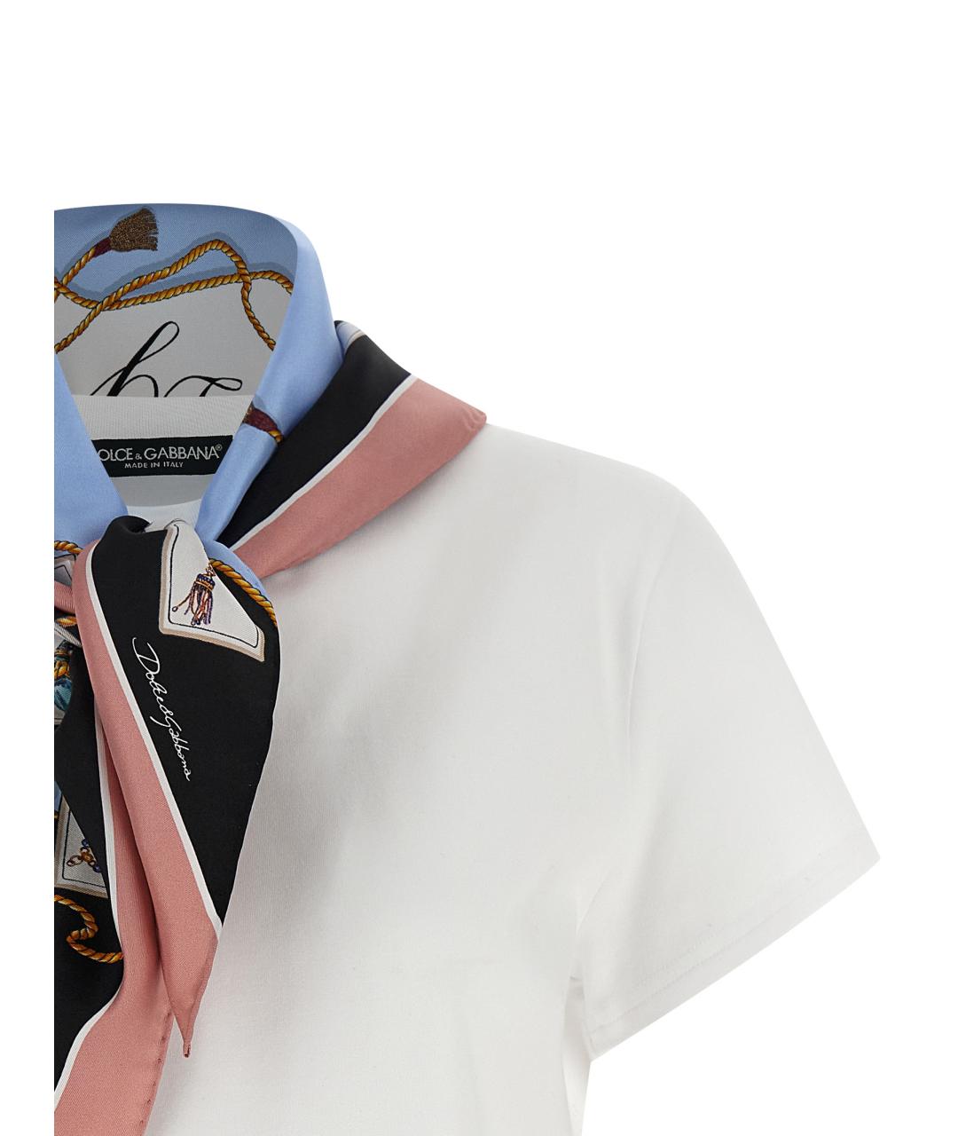 DOLCE&GABBANA Белая хлопковая футболка, фото 4