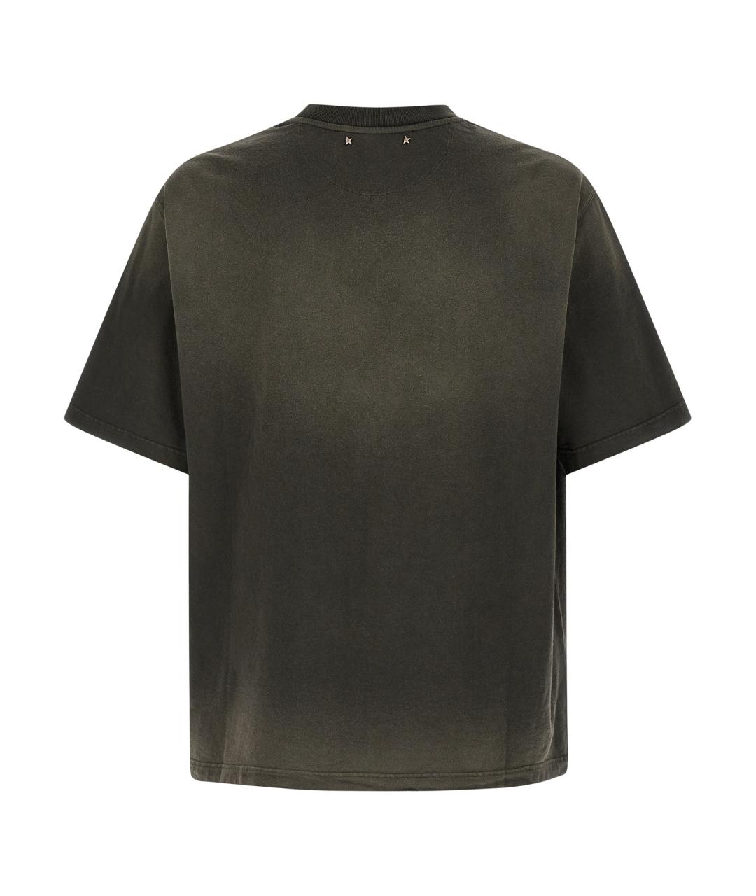 GOLDEN GOOSE DELUXE BRAND Серая хлопковая футболка, фото 2
