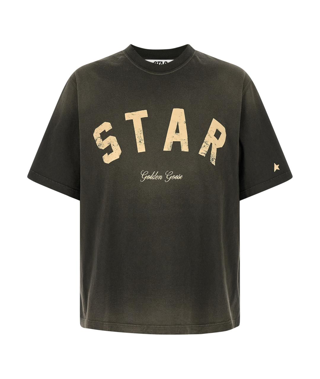 GOLDEN GOOSE DELUXE BRAND Серая хлопковая футболка, фото 1