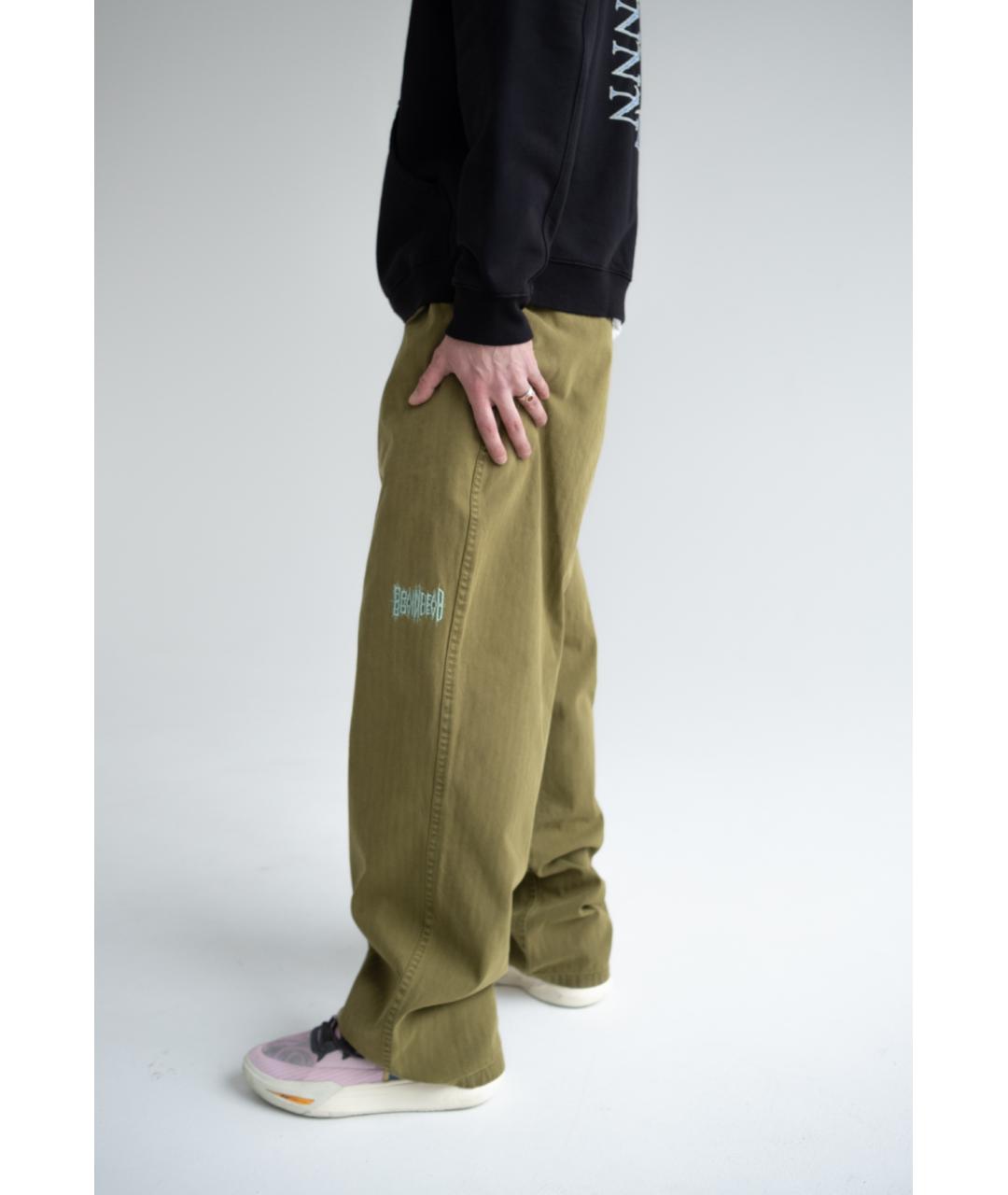 Brain Dead Зеленые хлопковые повседневные брюки, фото 5