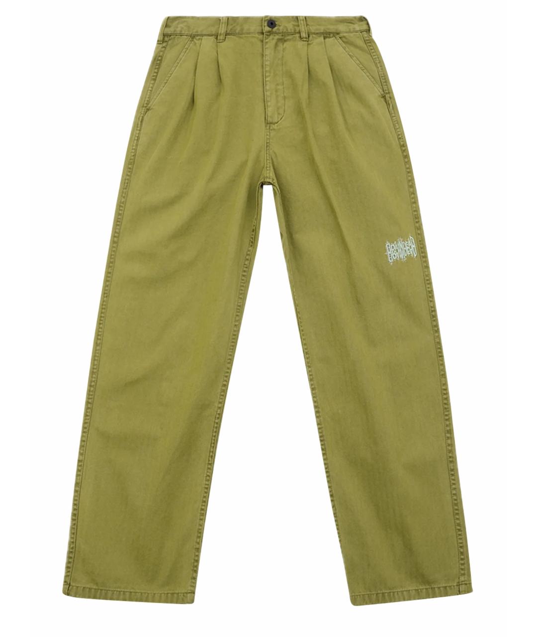 Brain Dead Зеленые хлопковые повседневные брюки, фото 1