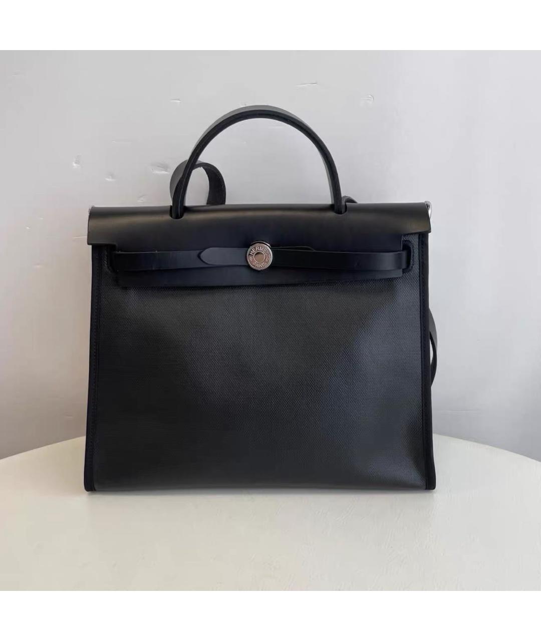 HERMES Черная тканевая сумка через плечо, фото 3