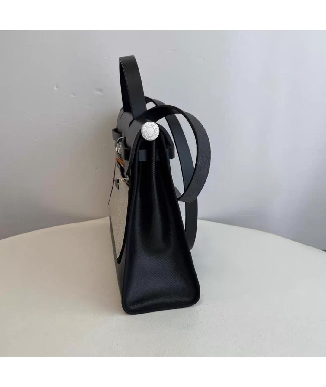 HERMES Черная тканевая сумка через плечо, фото 5