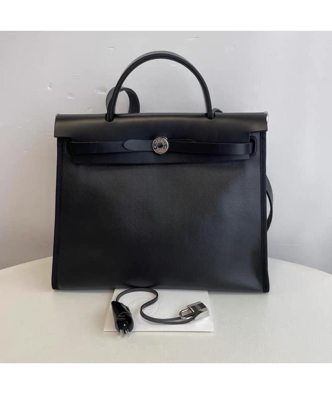 HERMES Черная тканевая сумка через плечо, фото 2