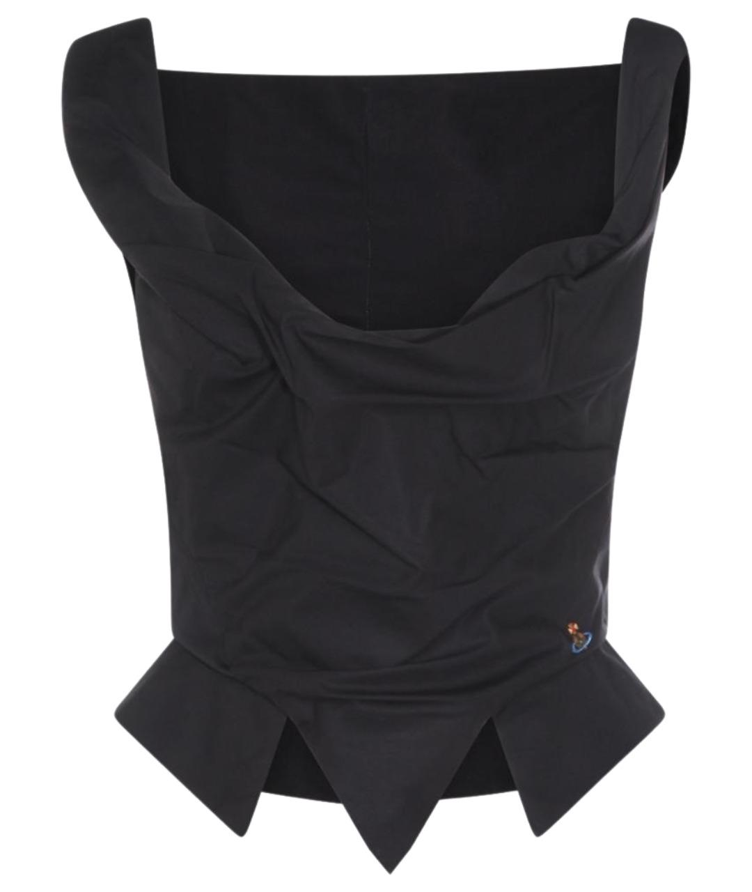 VIVIENNE WESTWOOD Черная хлопковая майка, фото 1