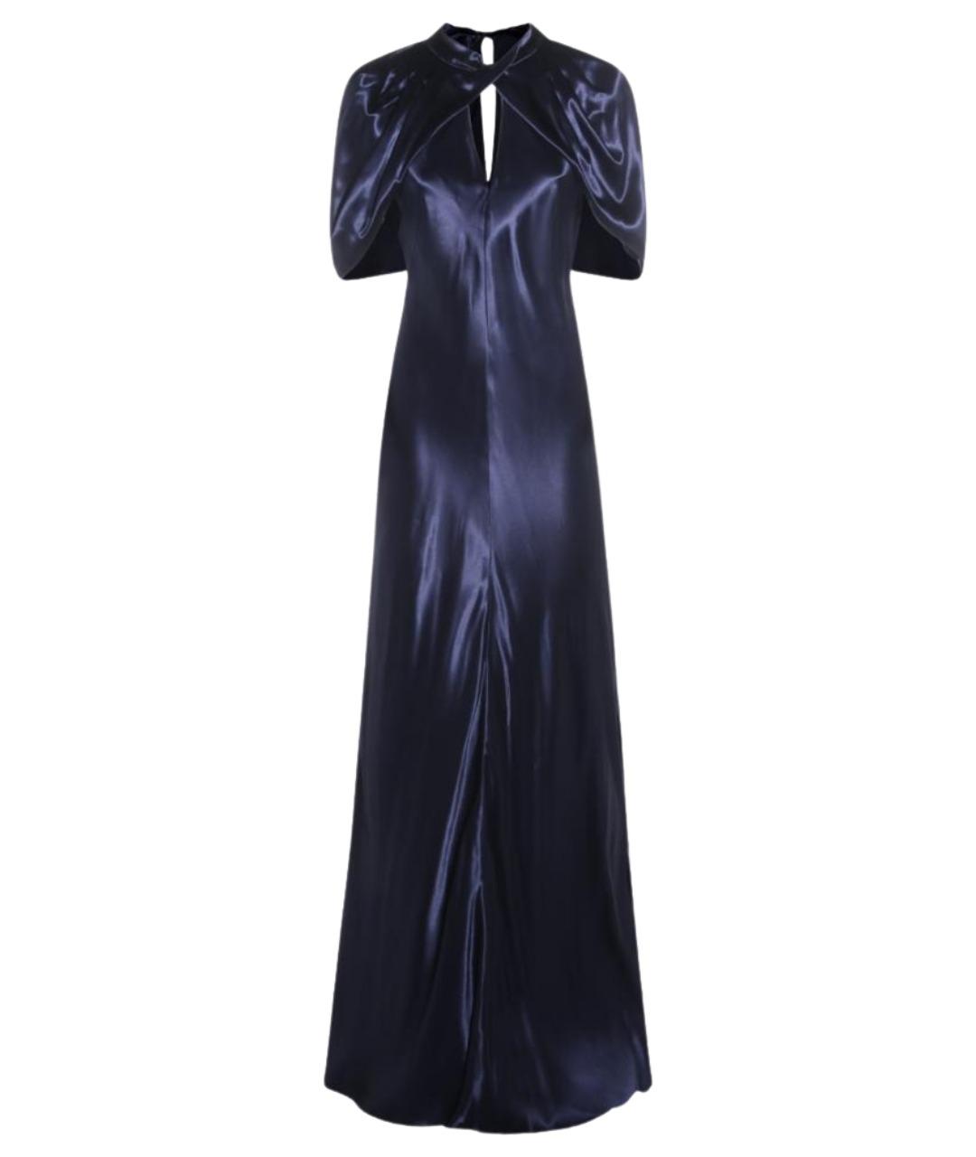 ALBERTA FERRETTI Синее вискозное вечернее платье, фото 1
