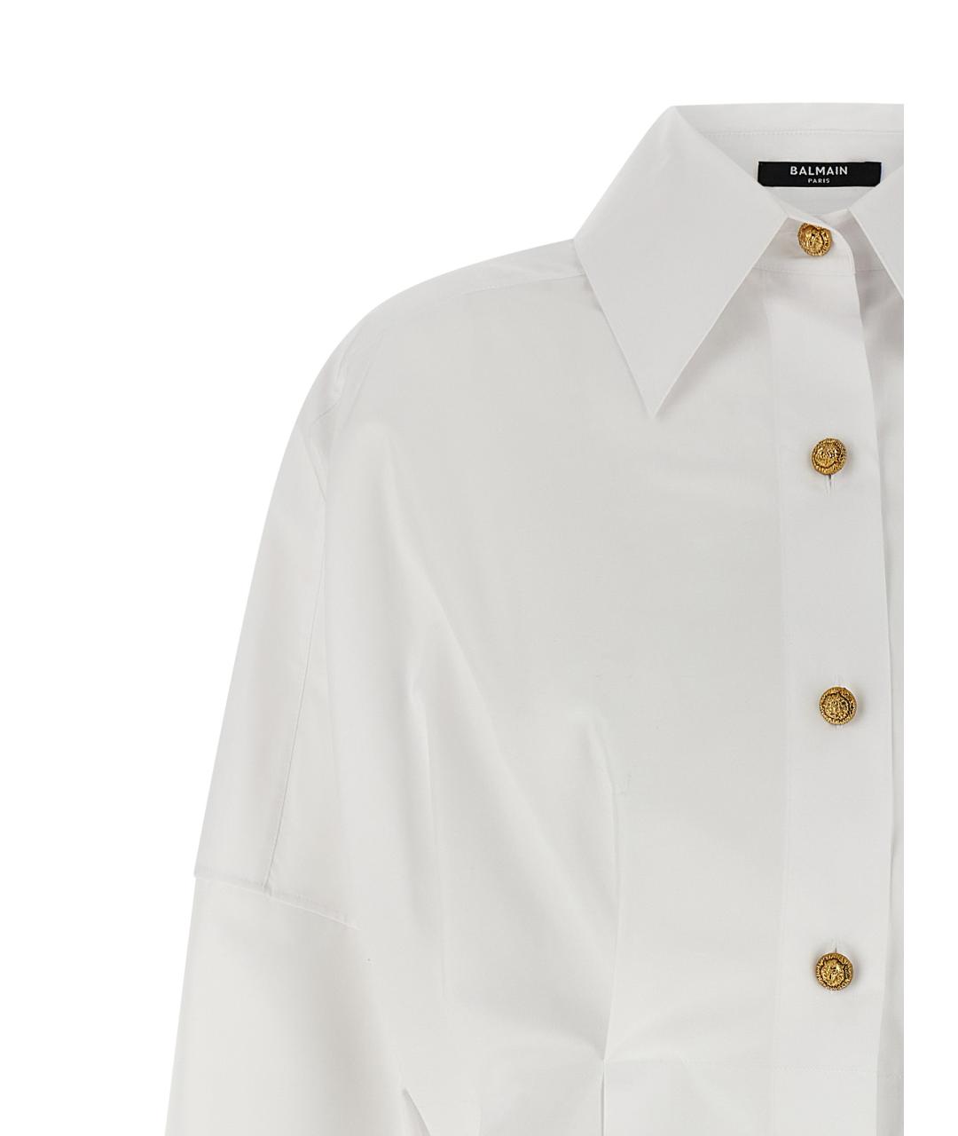 BALMAIN Белое хлопковое повседневное платье, фото 3