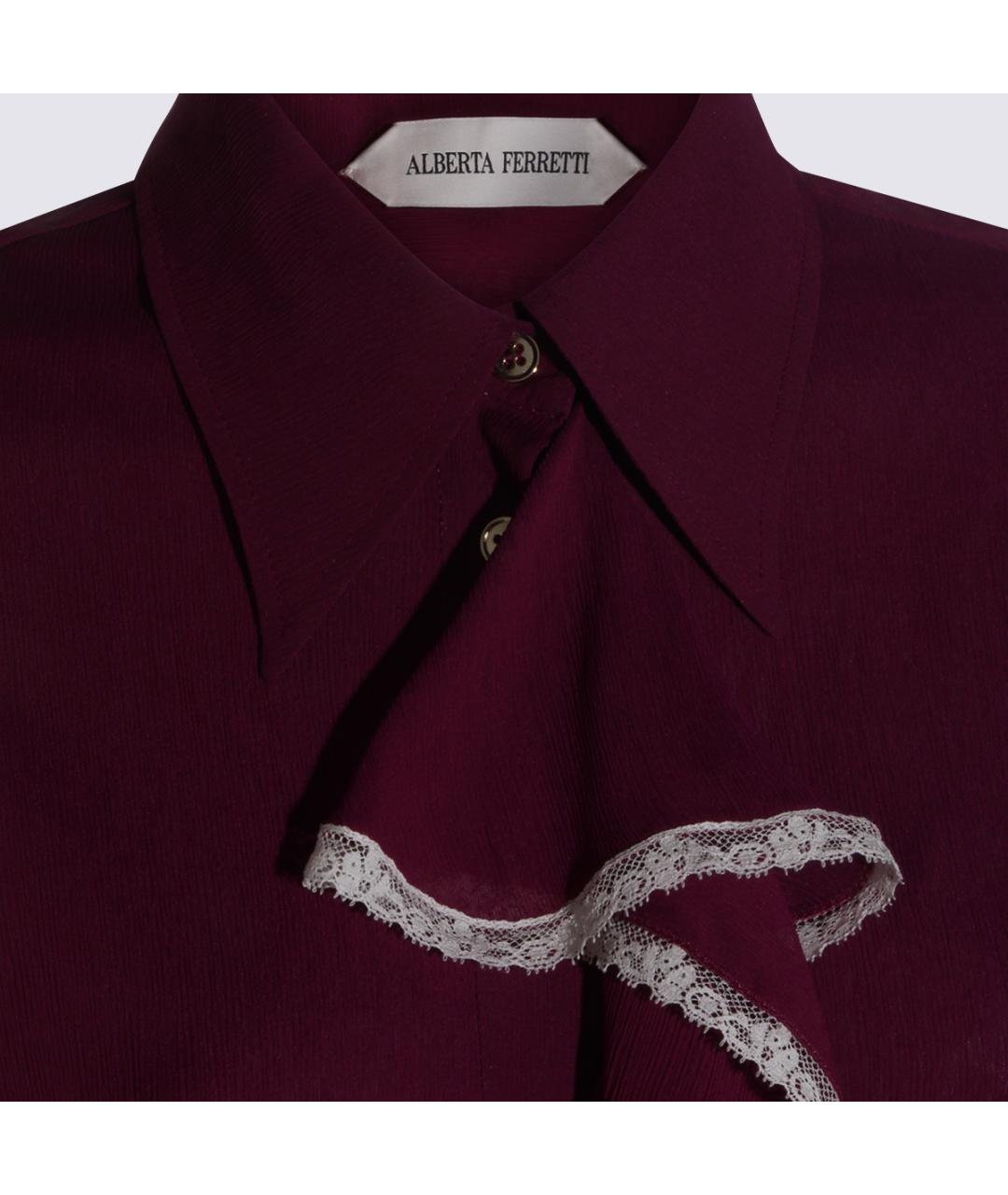 ALBERTA FERRETTI Бордовая блузы, фото 3