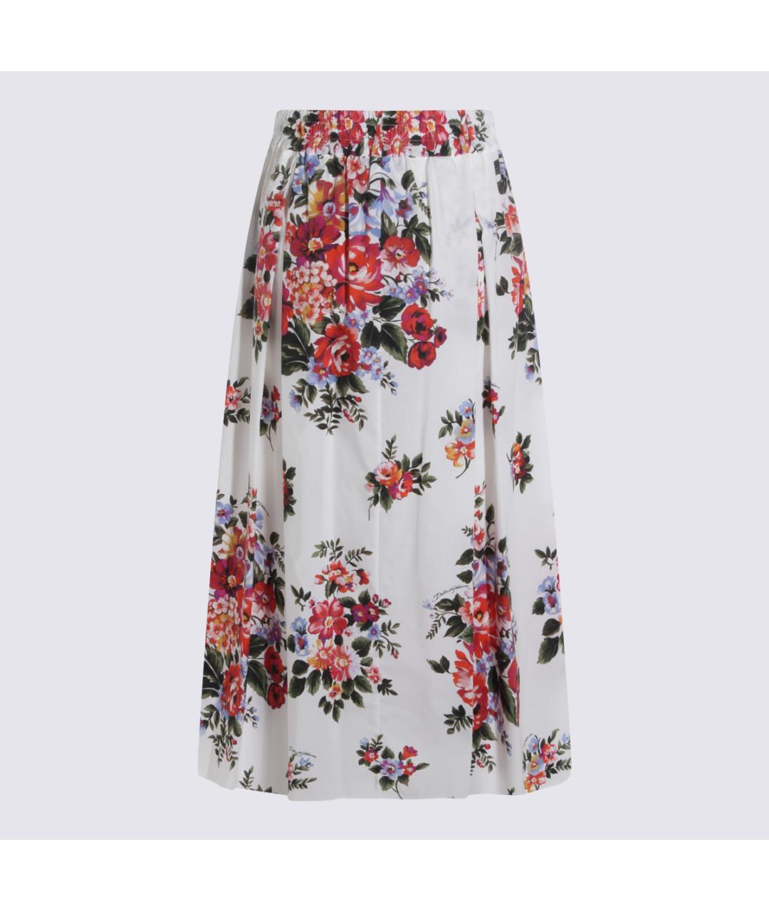 DOLCE&GABBANA Мульти хлопковая юбка макси, фото 2