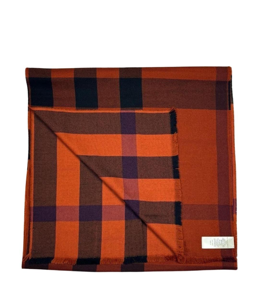 BURBERRY Красный шерстяной шарф, фото 1