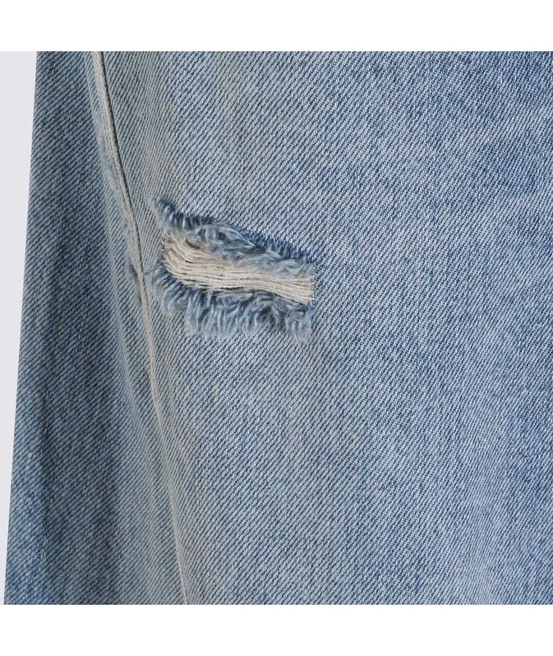 DOLCE&GABBANA Синие хлопковые прямые джинсы, фото 4