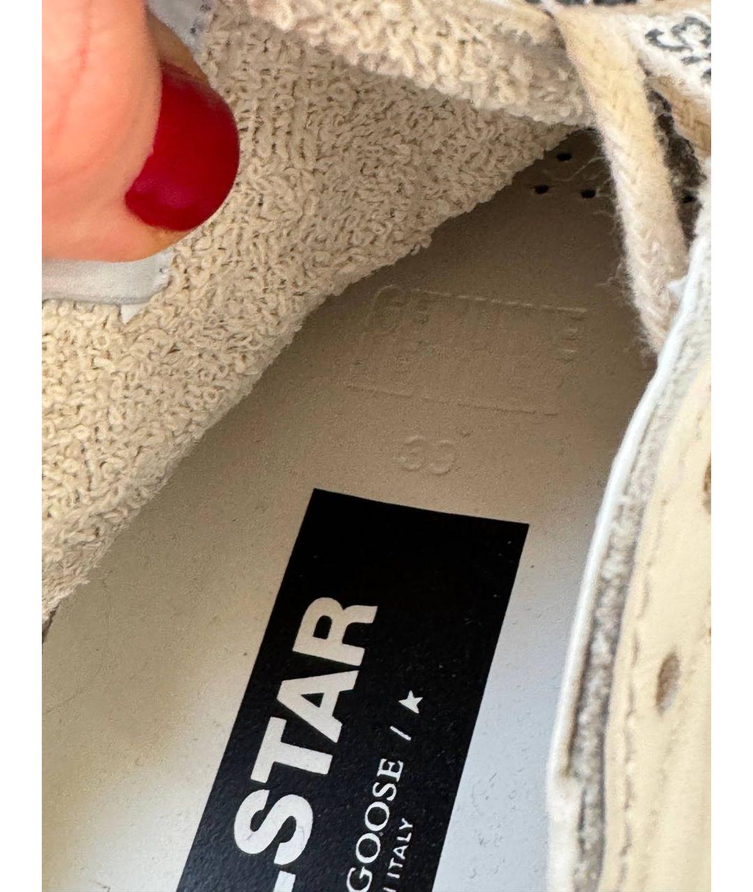 GOLDEN GOOSE DELUXE BRAND Белые кожаные кеды, фото 4