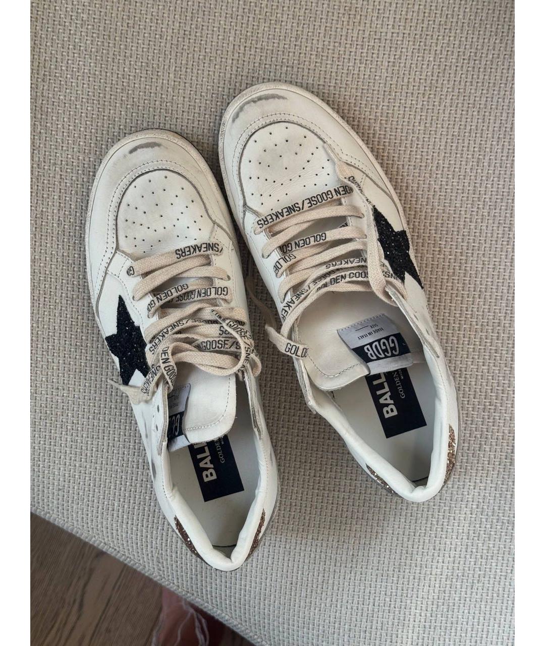 GOLDEN GOOSE DELUXE BRAND Белые кожаные кеды, фото 2