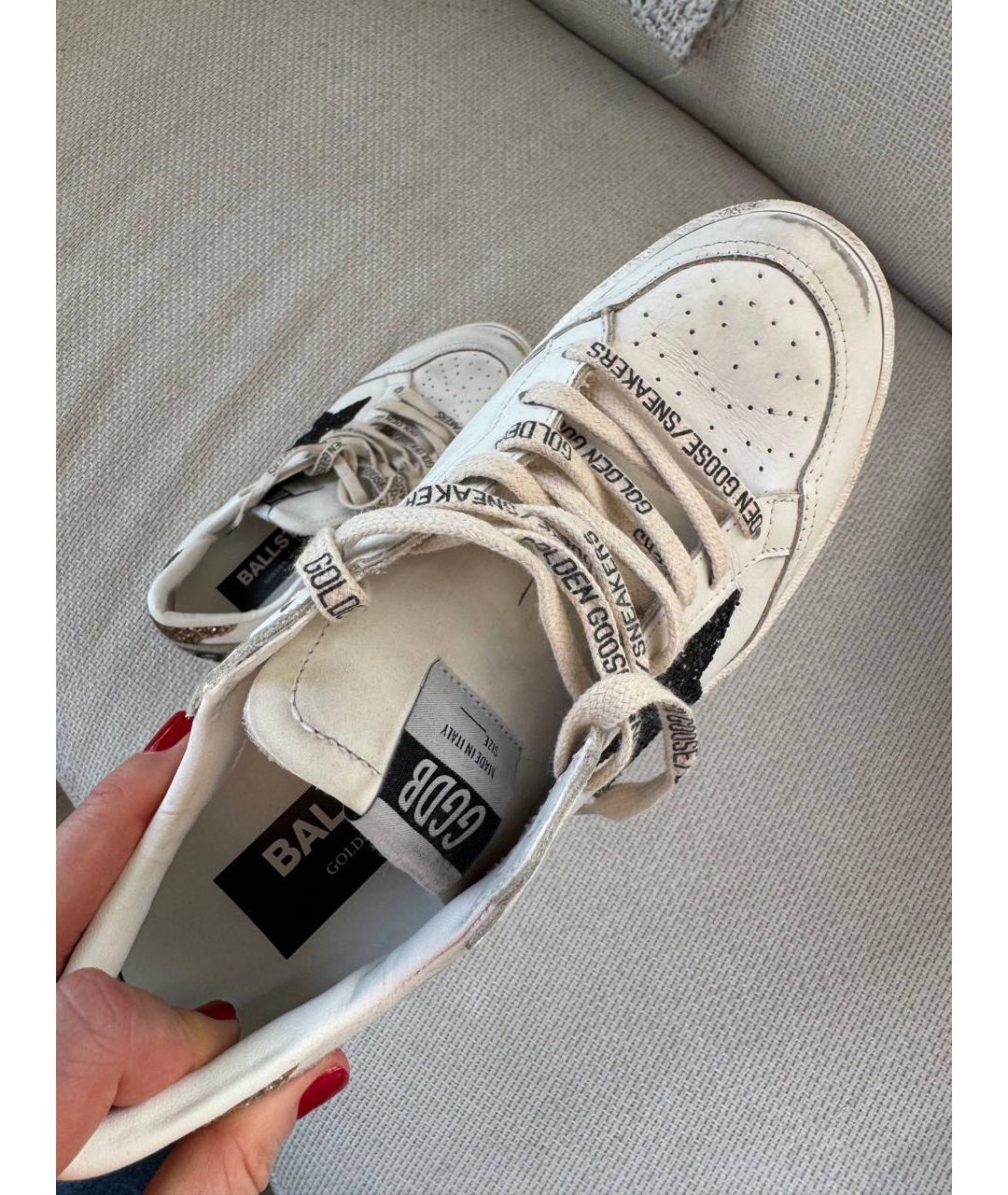 GOLDEN GOOSE DELUXE BRAND Белые кожаные кеды, фото 3