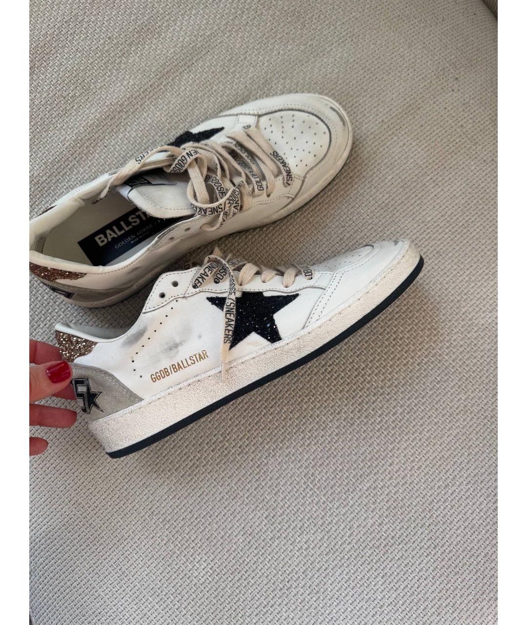 GOLDEN GOOSE DELUXE BRAND Белые кожаные кеды, фото 7