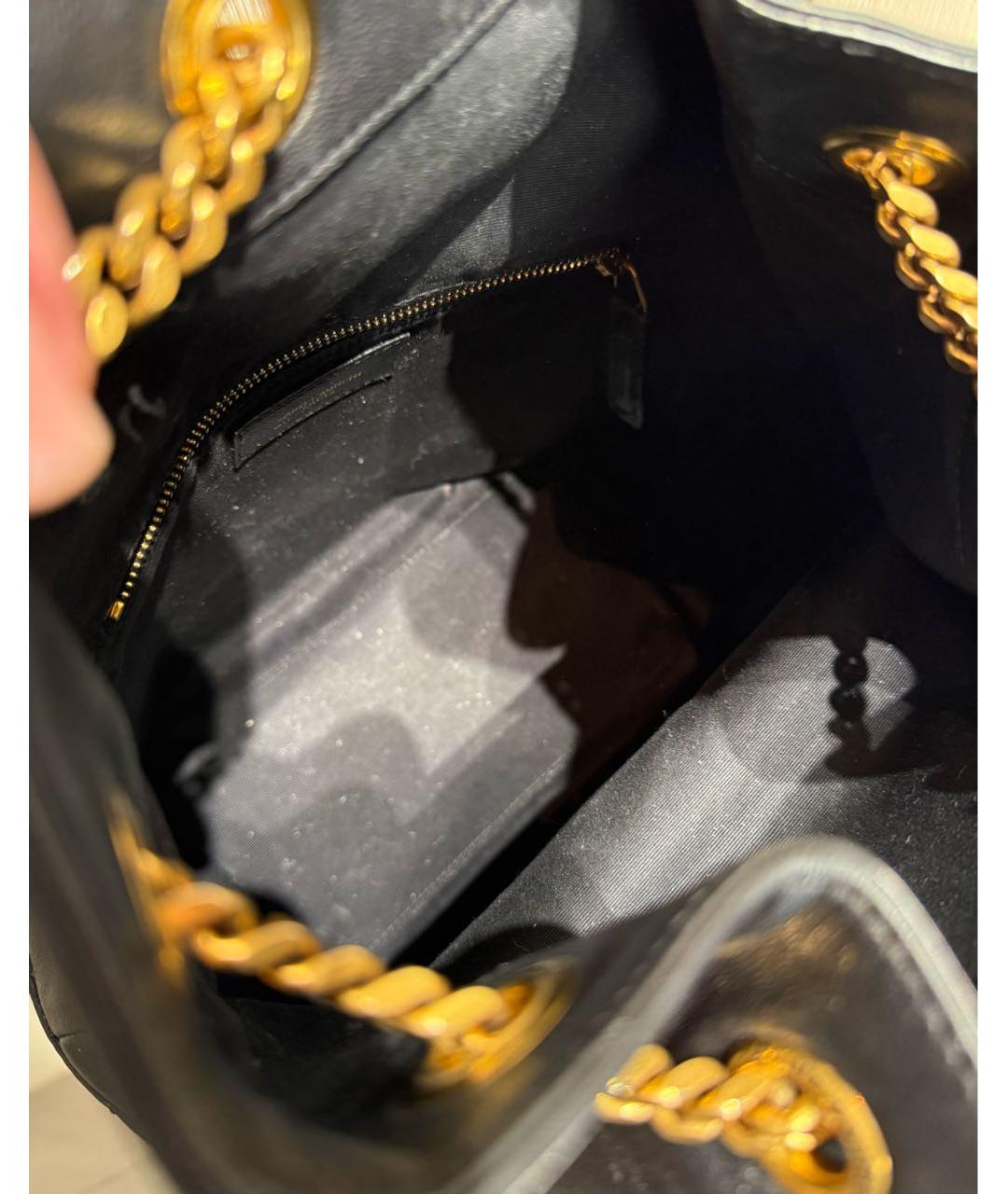 SAINT LAURENT Черный кожаный рюкзак, фото 7