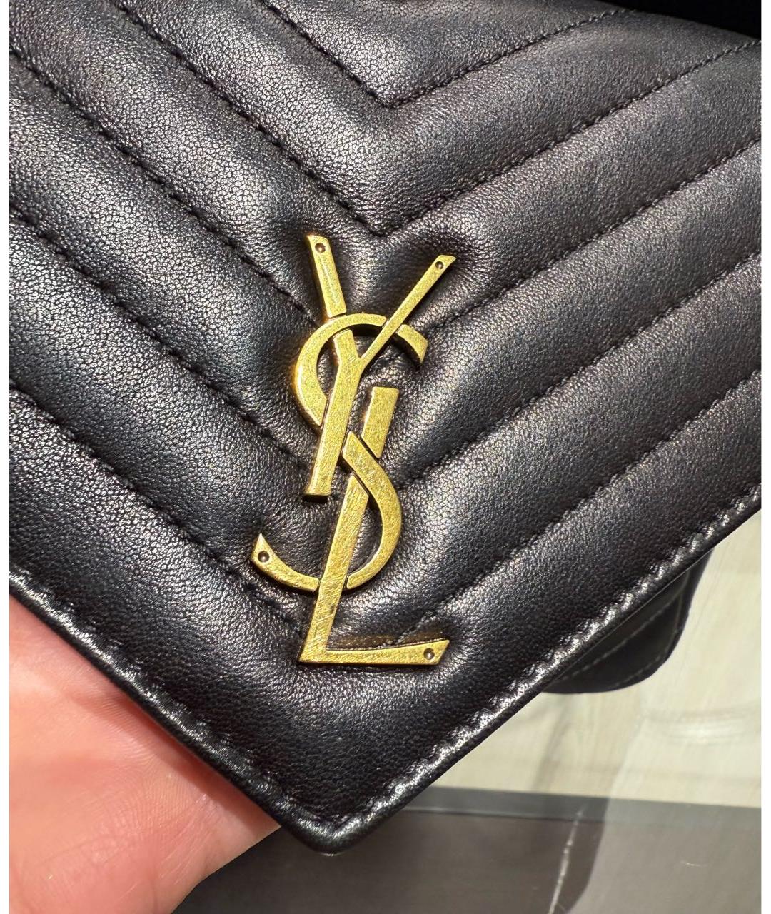 SAINT LAURENT Черный кожаный рюкзак, фото 2