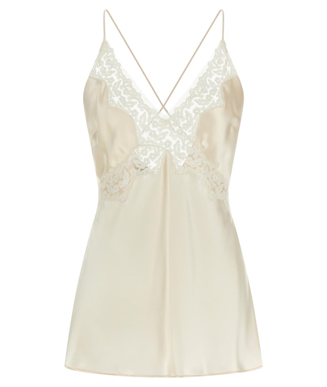 ALBERTA FERRETTI Бежевая вискозная майка, фото 1