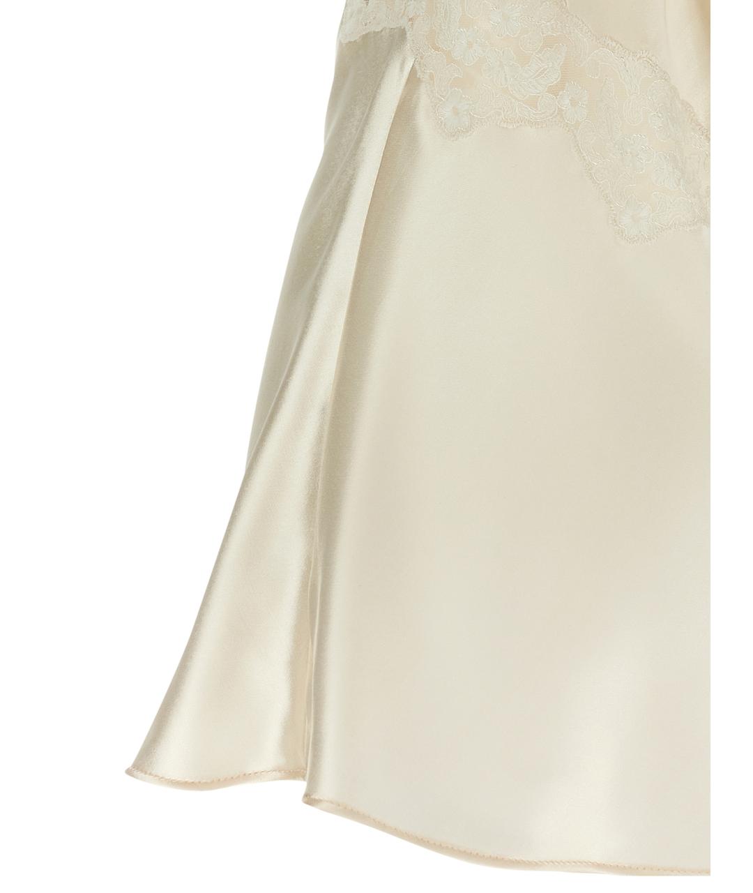 ALBERTA FERRETTI Бежевая вискозная майка, фото 4