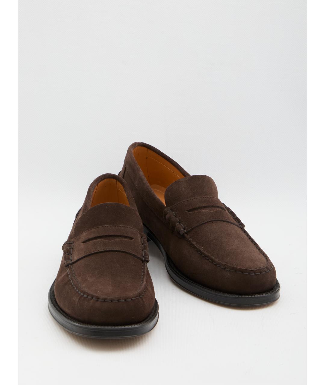 TOD'S Коричневые кожаные лоферы, фото 5