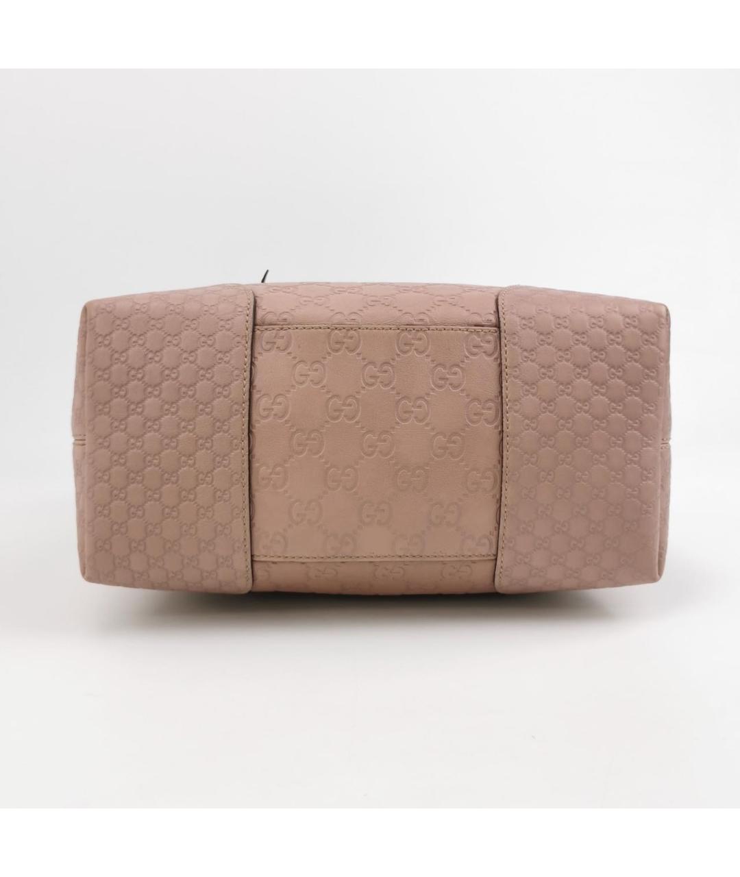 GUCCI Розовая кожаная сумка тоут, фото 5