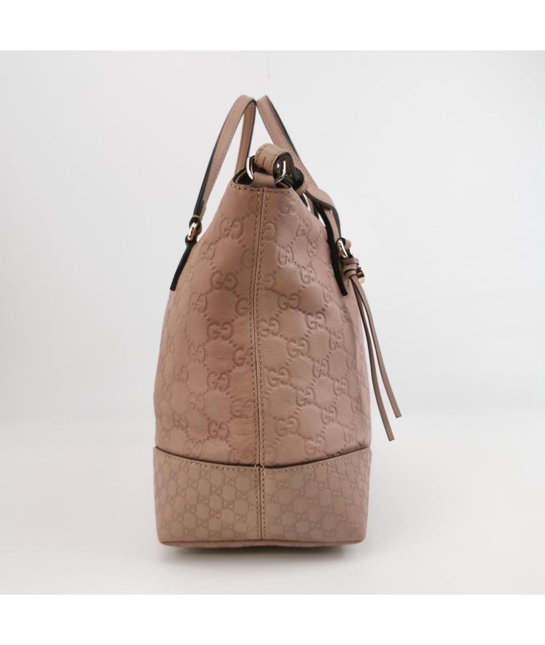 GUCCI Розовая кожаная сумка тоут, фото 3