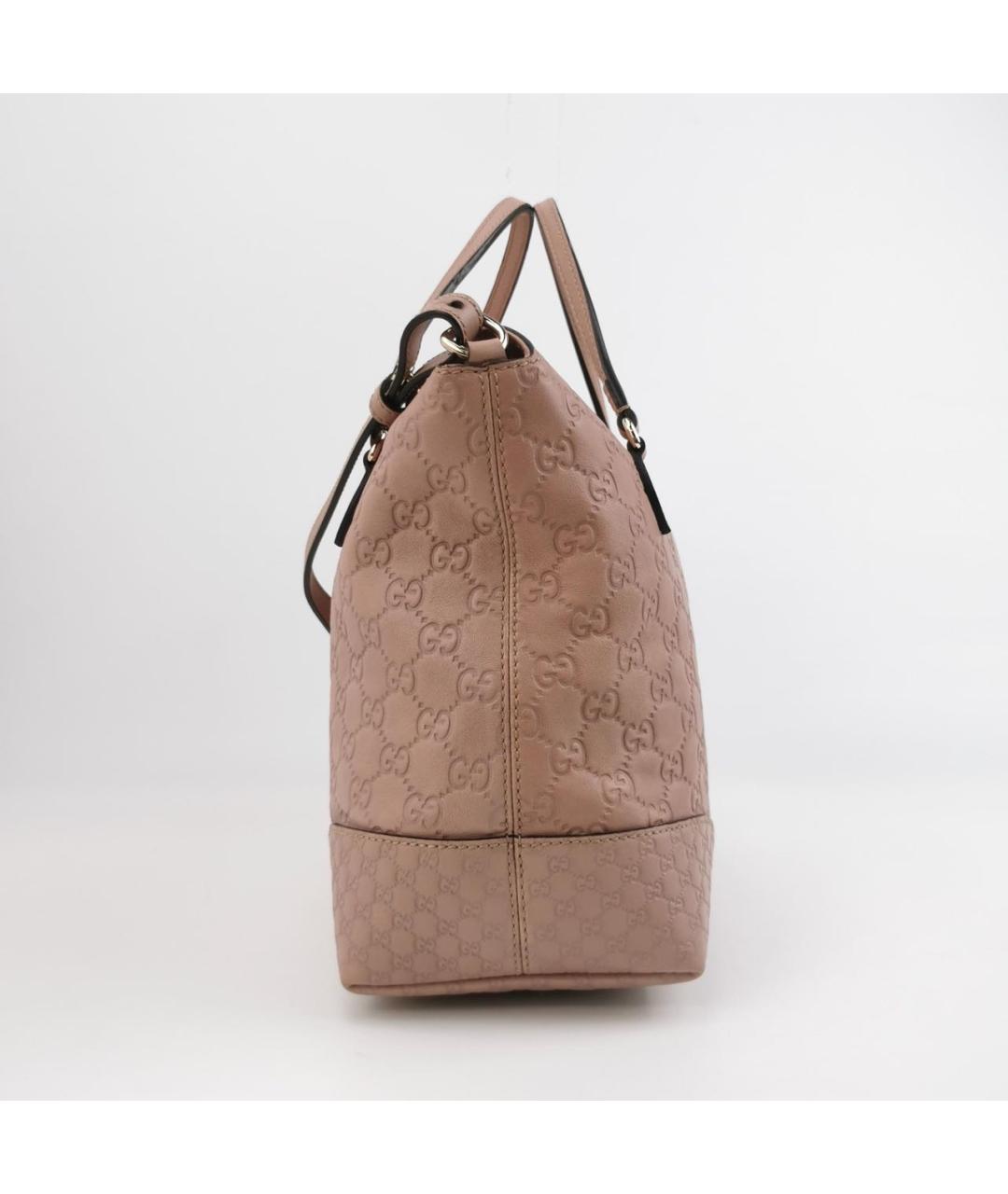 GUCCI Розовая кожаная сумка тоут, фото 2