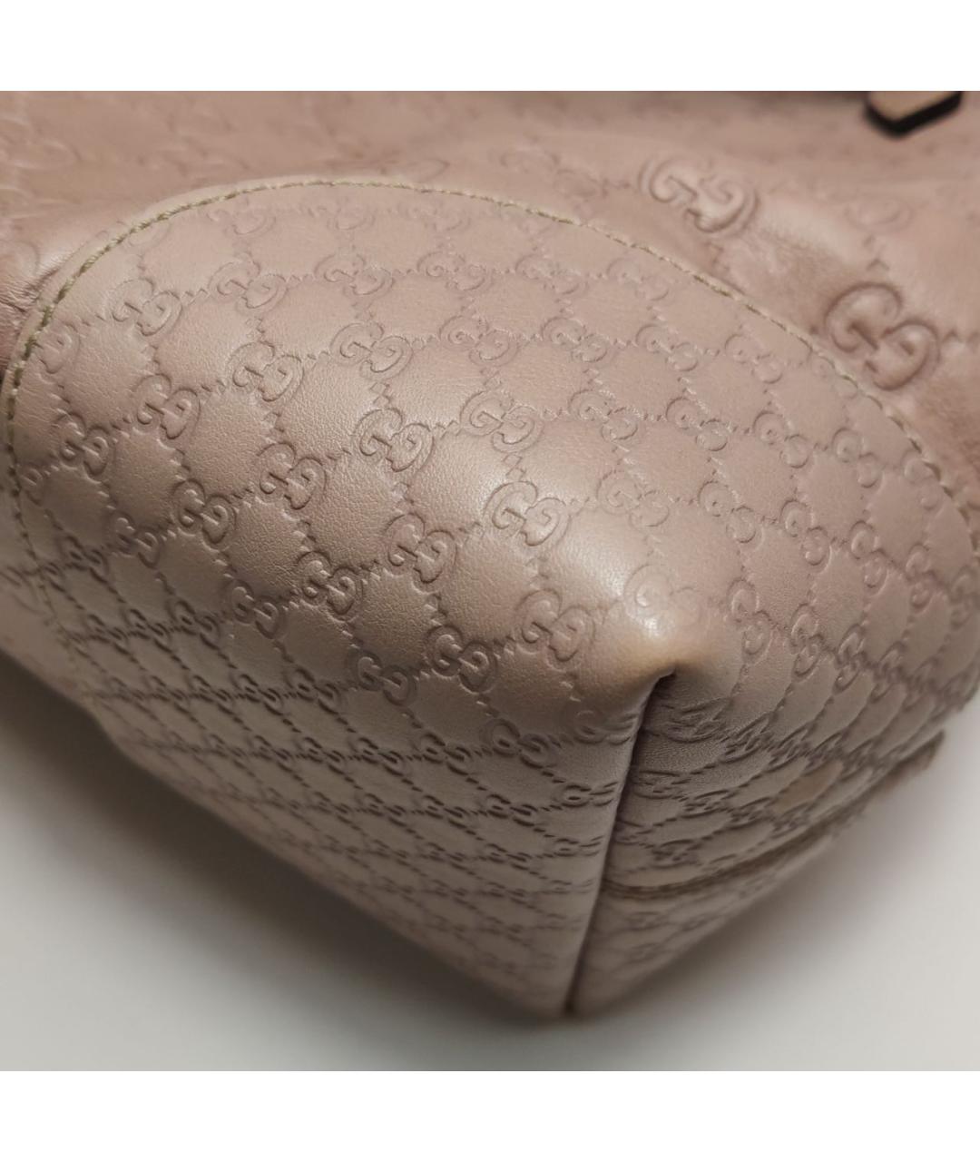 GUCCI Розовая кожаная сумка тоут, фото 7