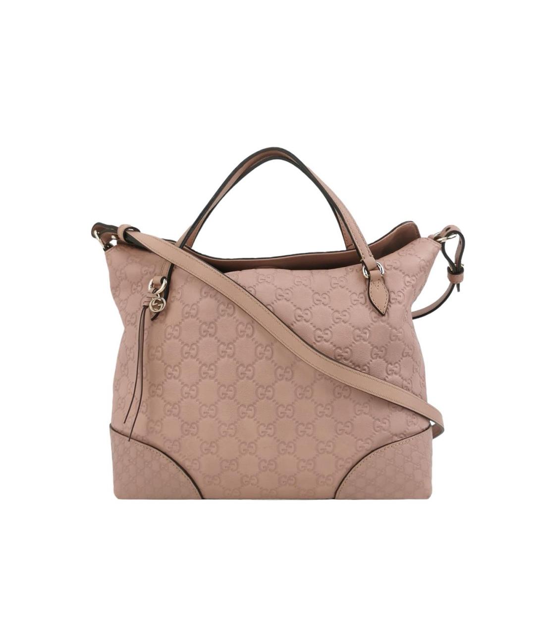 GUCCI Розовая кожаная сумка тоут, фото 9