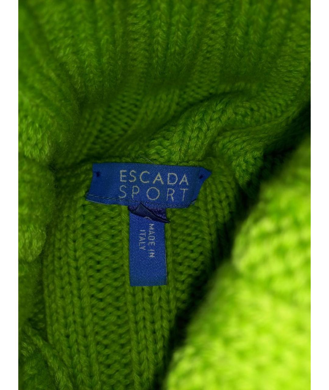 ESCADA Зеленый шерстяной джемпер / свитер, фото 5