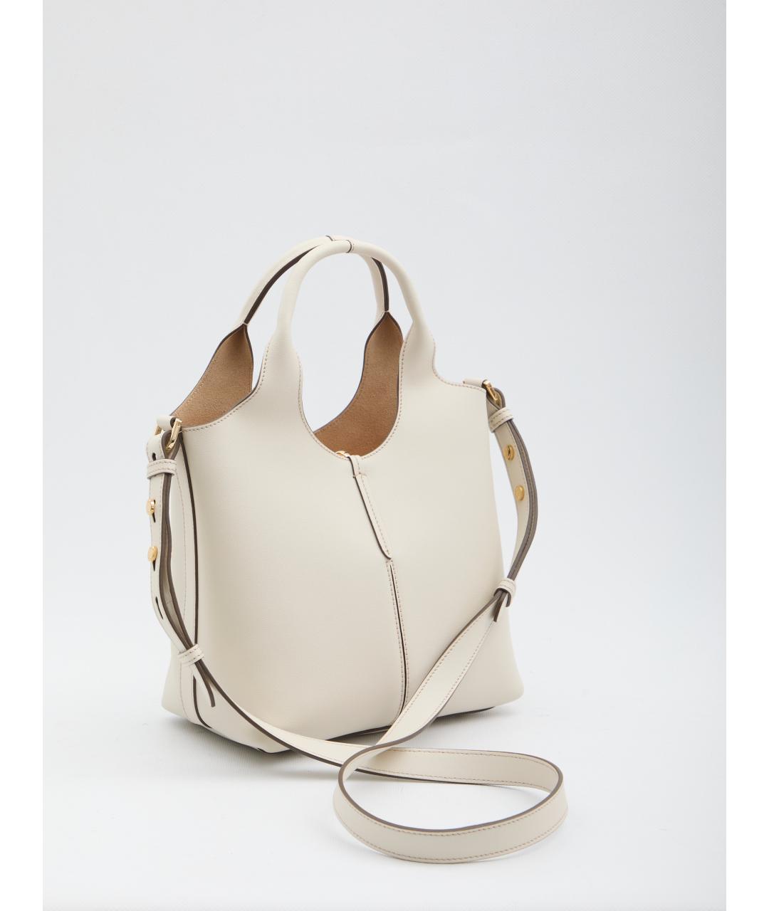 TOD'S Белая кожаная сумка через плечо, фото 2