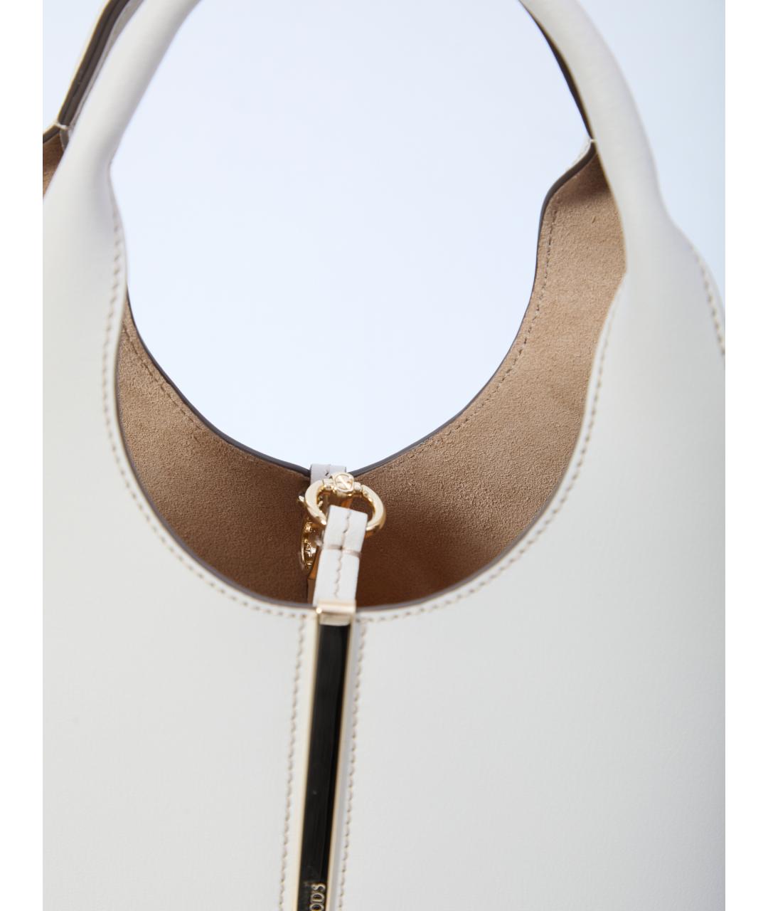 TOD'S Белая кожаная сумка через плечо, фото 4