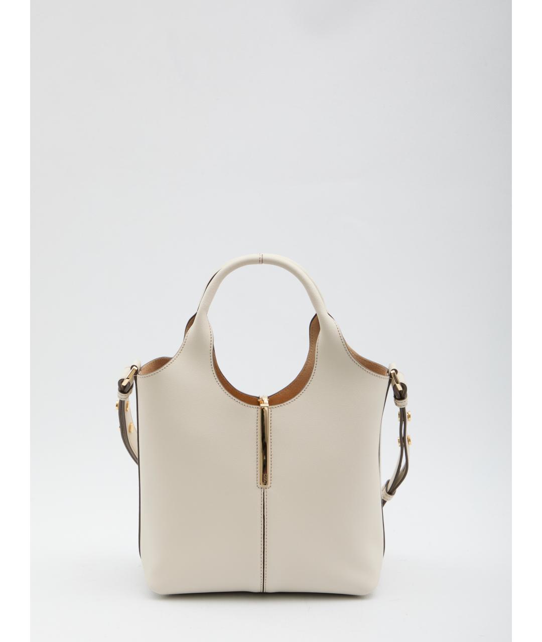 TOD'S Белая кожаная сумка через плечо, фото 5