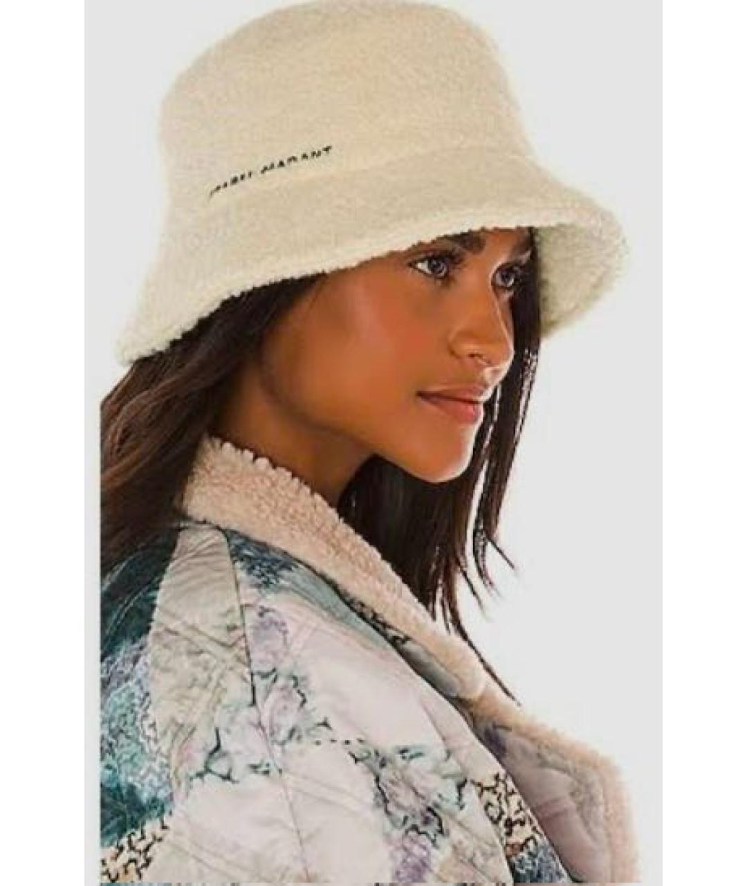 ISABEL MARANT ETOILE Бежевая шерстяная шляпа, фото 2
